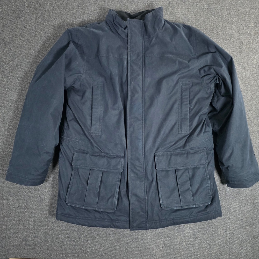 LL Bean Gore Tex Maine Warden Men's Winter Parka Jacket Navy Blue XL Reg